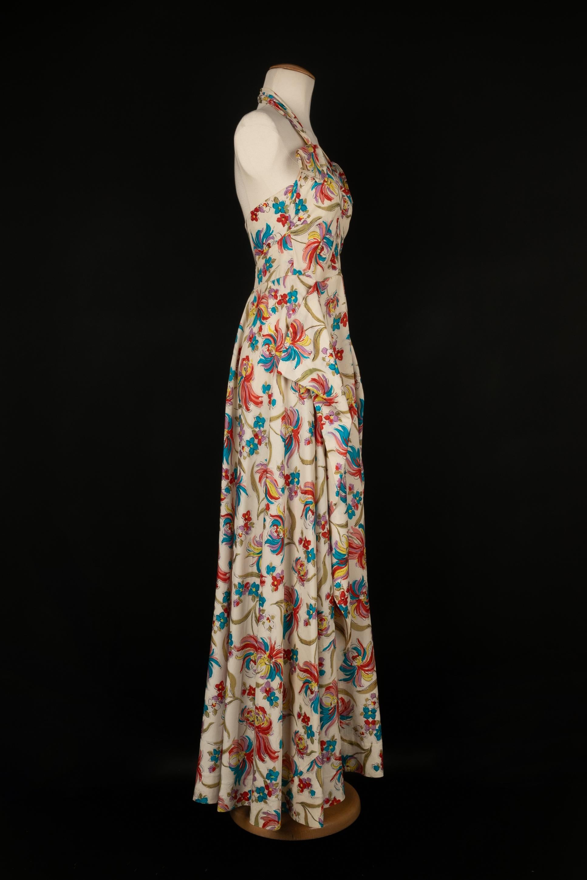 Women's Flower dress 1940s For Sale