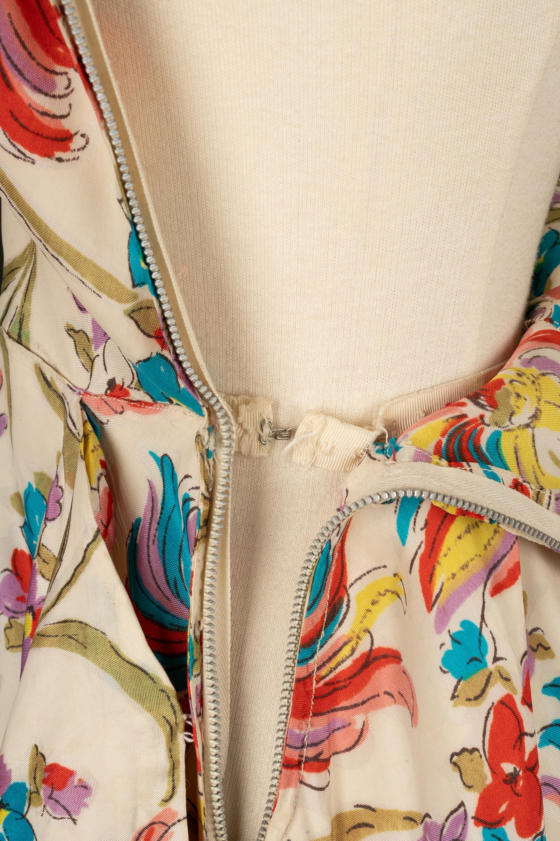 Flower dress 1940s For Sale 4