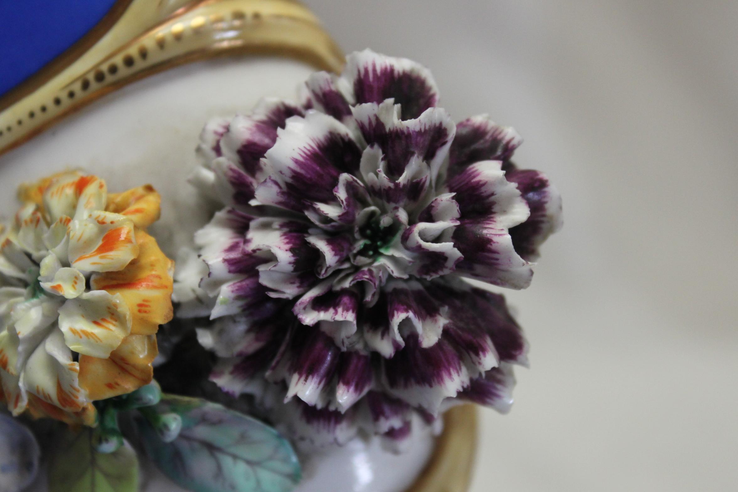 Flower Encrusted Bowl Att. to Coalport In Fair Condition In East Geelong, VIC