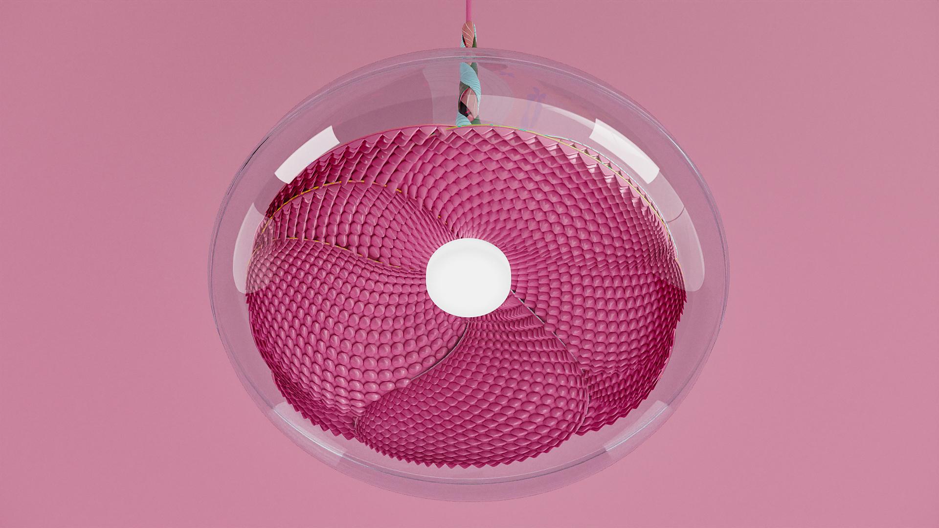 XXIe siècle et contemporain Plafonnier contemporain à édition limitée en techniques mixtes Flower by Taras Yoom en vente