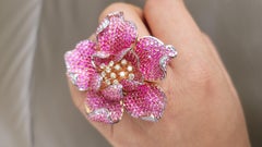 Flower Garden Collection 3in1, Ruby Sapphire Pendant, Brooch, Cocktail Ring