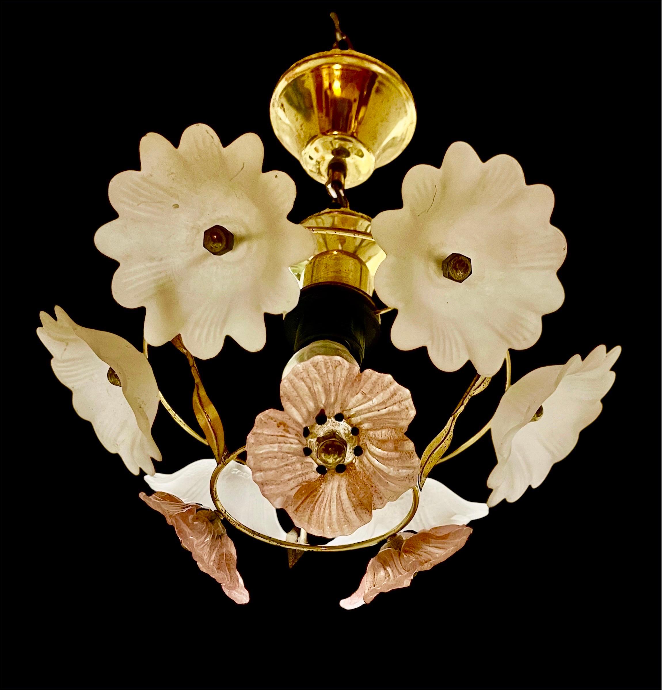Blumenglas Fush mount murano glas ibicus von Barovier & Toso , italien 1970 im Angebot 1