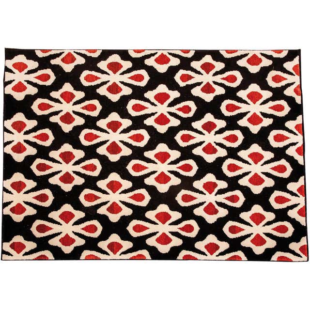 Red Monkey Rug Monkey Handknotted Rug For Sale at 1stDibs