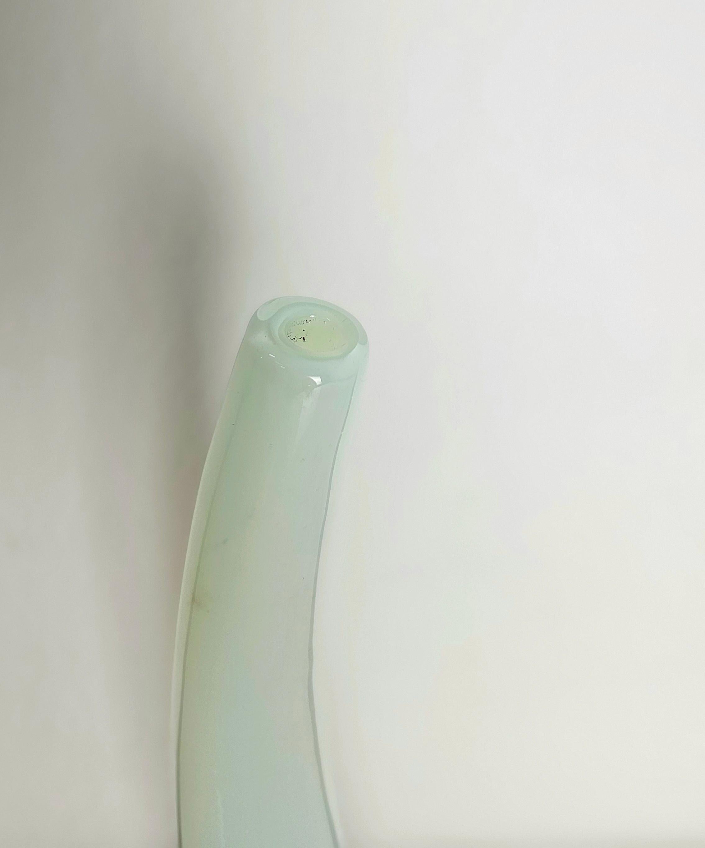 Mid-Century Modern Flower Holder Vase Giusto Toso for Leucos Murano Glass Midcentury Italy 1970s For Sale