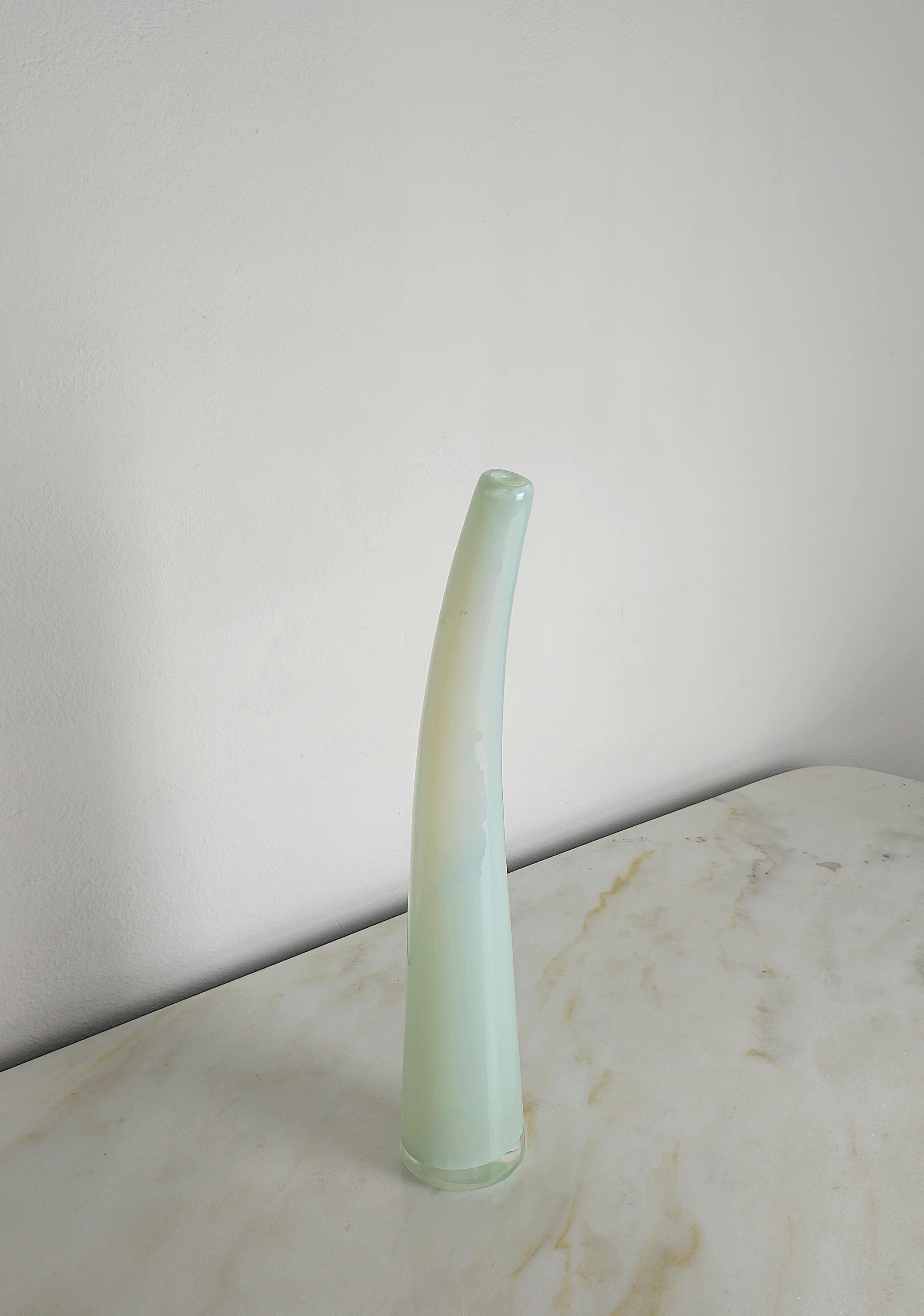 Flower Holder Vase Giusto Toso for Leucos Murano Glass Midcentury Italy 1970s In Good Condition For Sale In Palermo, IT