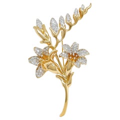 Flower in Bloom Diamond Brooch