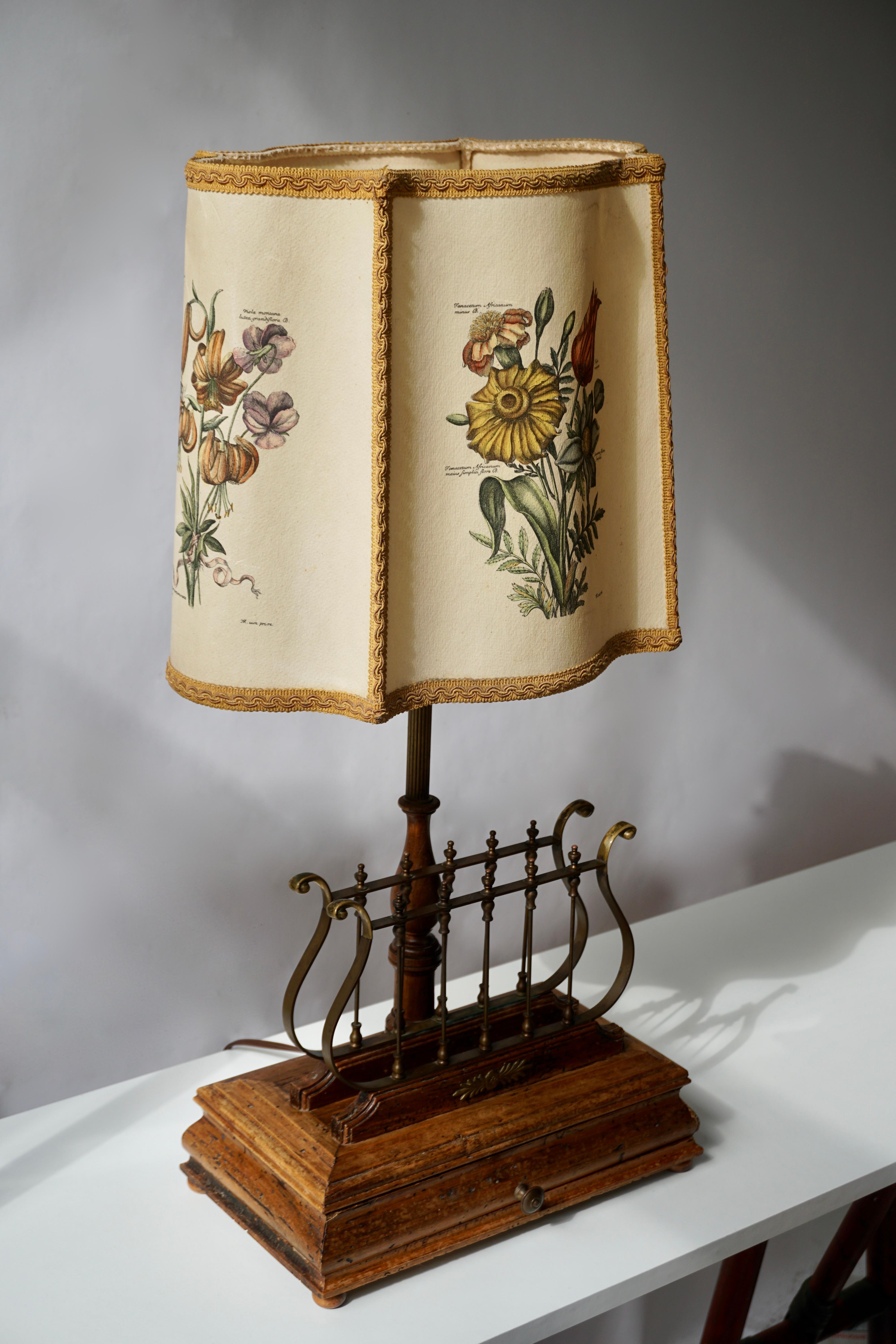 wooden flower lamp