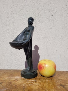 "flower", Lamp Signed Max Le Verrier, Art Deco, 20th Century