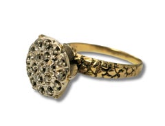 Flower Motif 1/4 Carat Diamond Engagement Ring