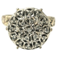 Flower Motif 1/4 Carat Diamond Engagement Ring
