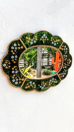 Flower Painting Mirror, Spain, 1960s
