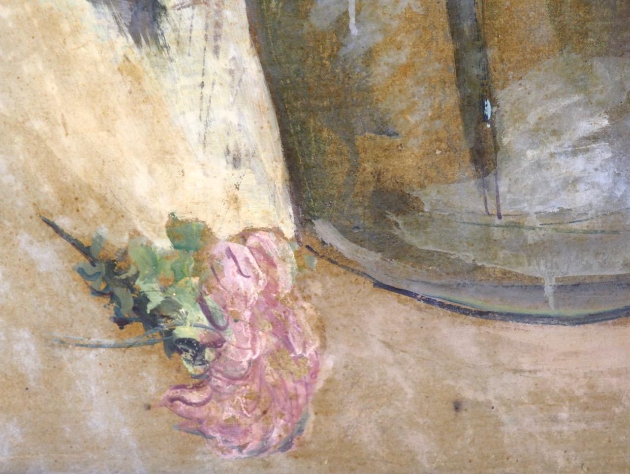 Flower Painting, Signed Folmer Bronnén 1926, Oil on Wood 4