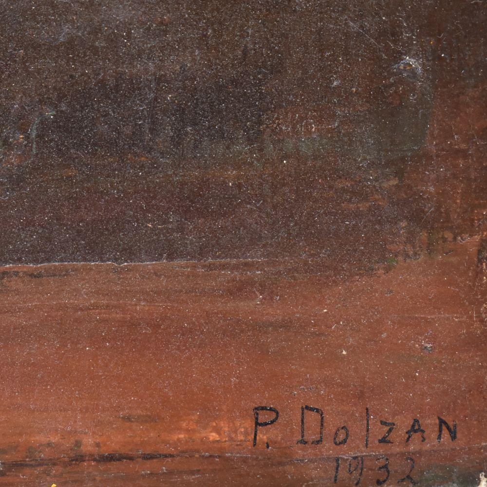Peinture de fleurs, peinture de marguerites jaunes, huile sur toile, 20e siècle, Art Dco Bon état - En vente à Breganze, VI