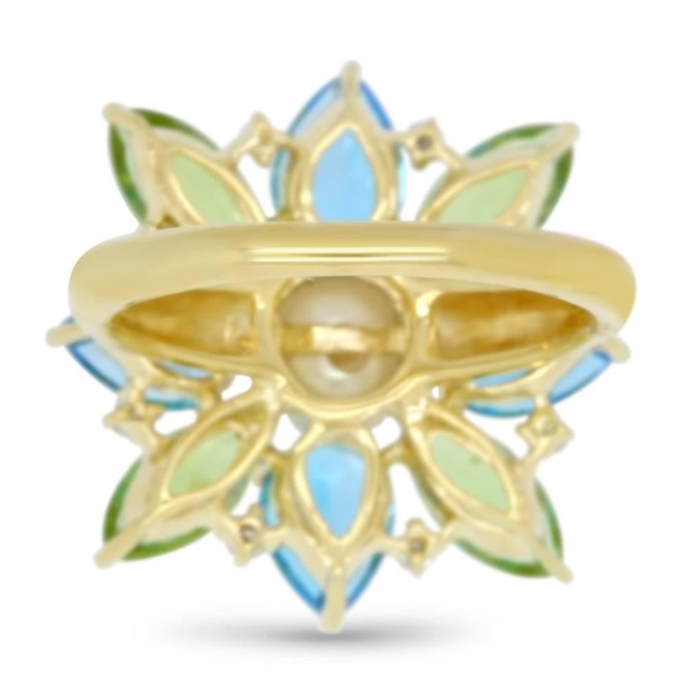 flower gemstone ring