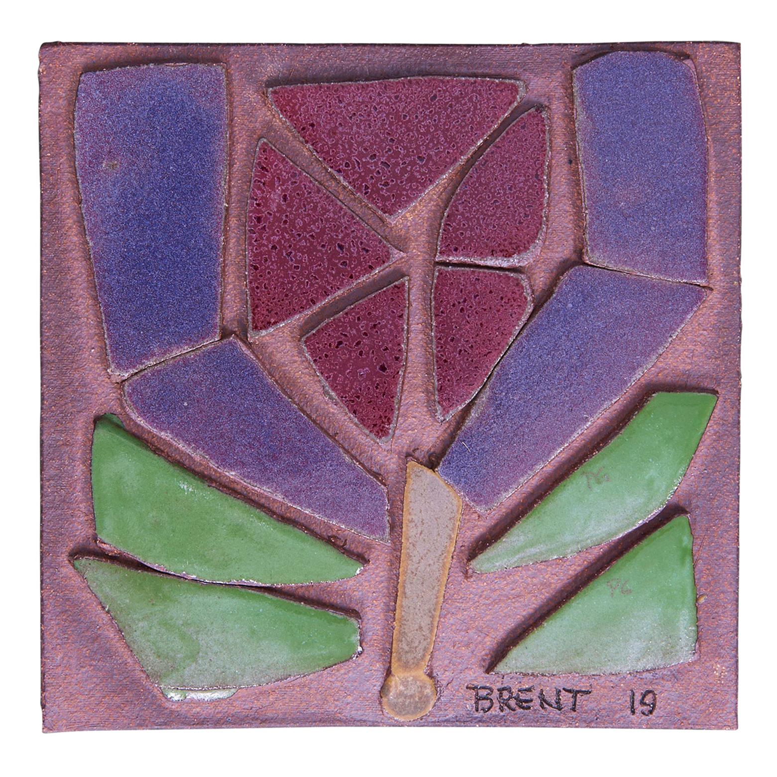 Flower Plaque by Brent J. Bennett, US, 2019 For Sale