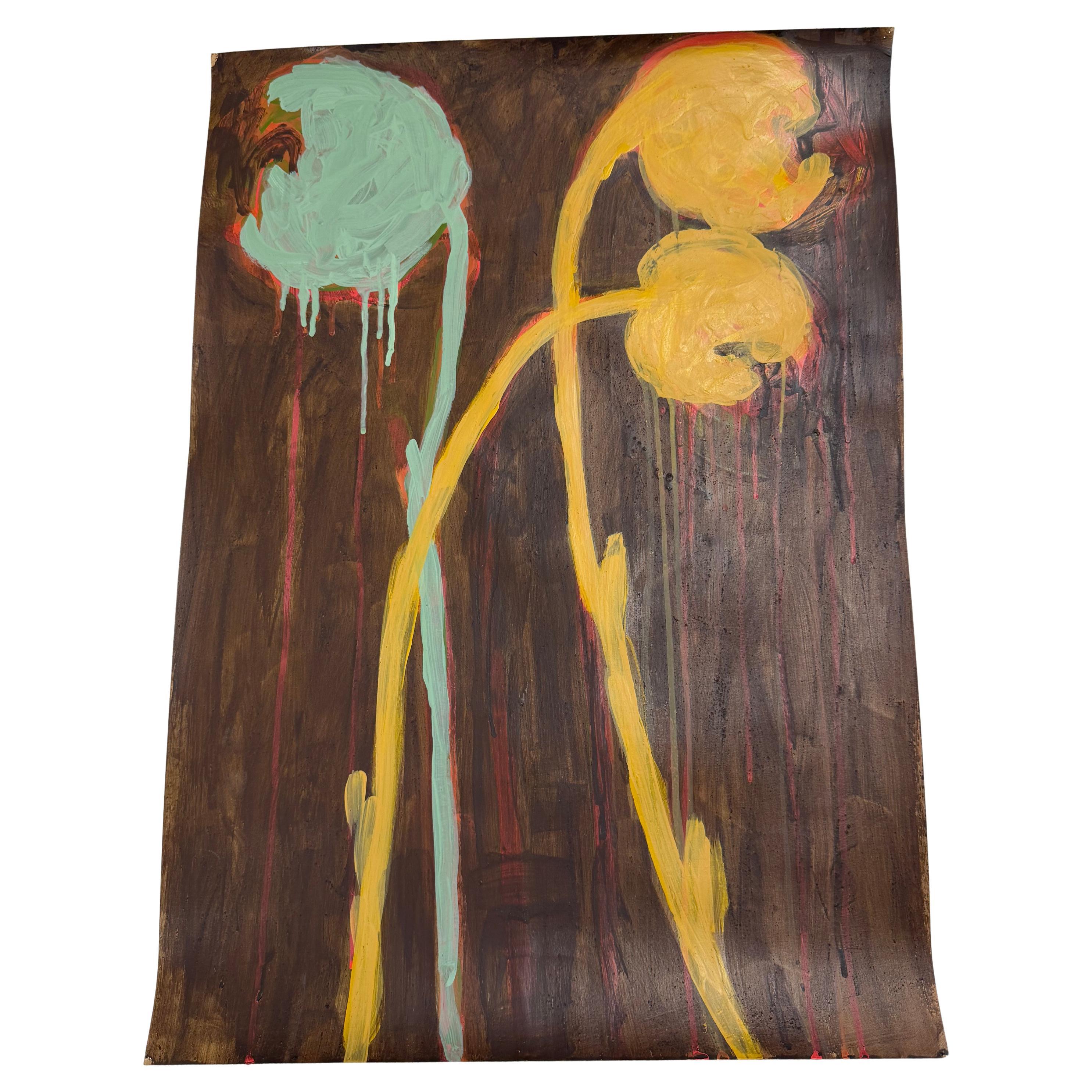 Blumenbildnis Nr. 19, 2024, Rita Alaoui (Handbemalt) im Angebot