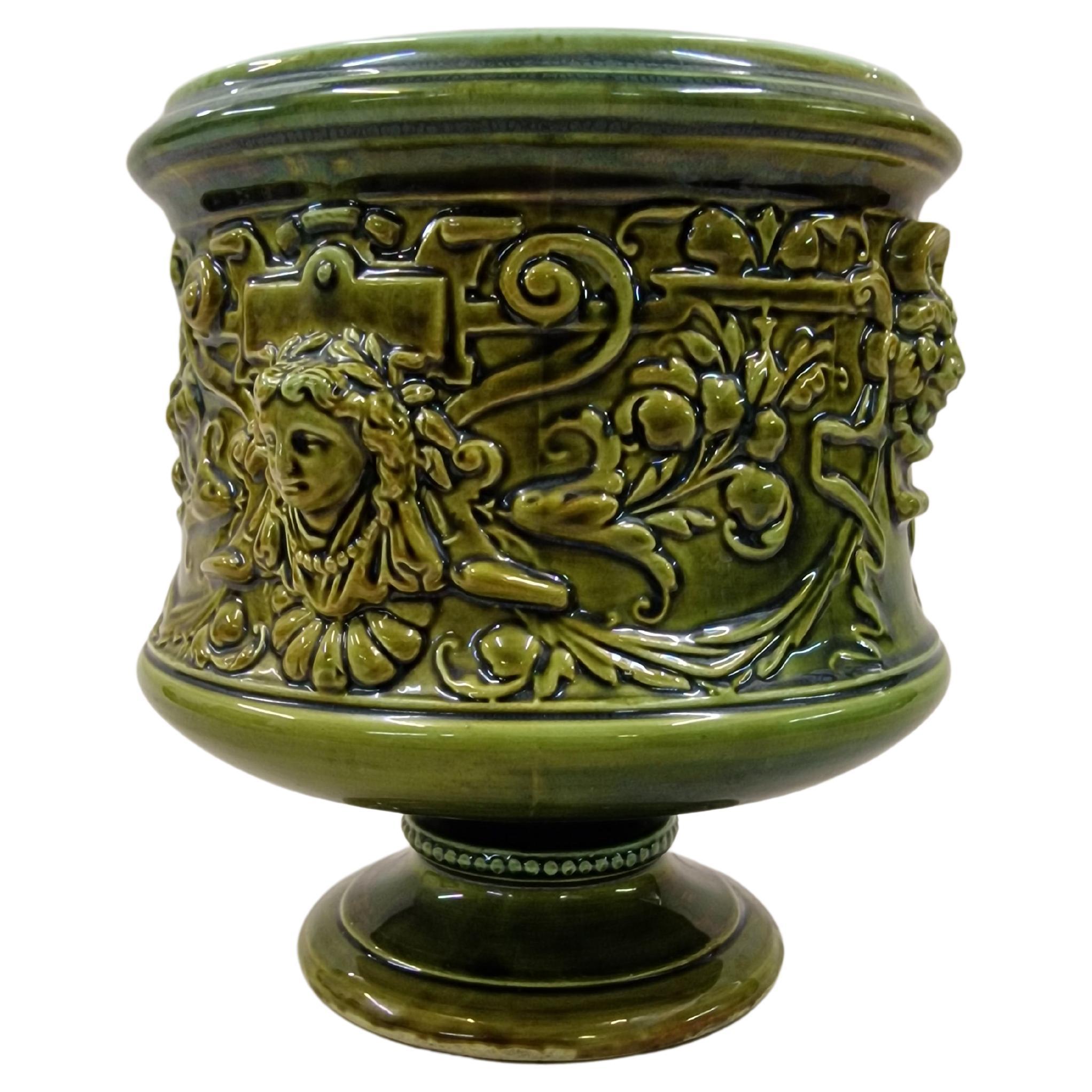 Flower Pot, Cachepot, jardiniere, ceramic Schütz Cilli 1900 Art Nouveau Slovenia