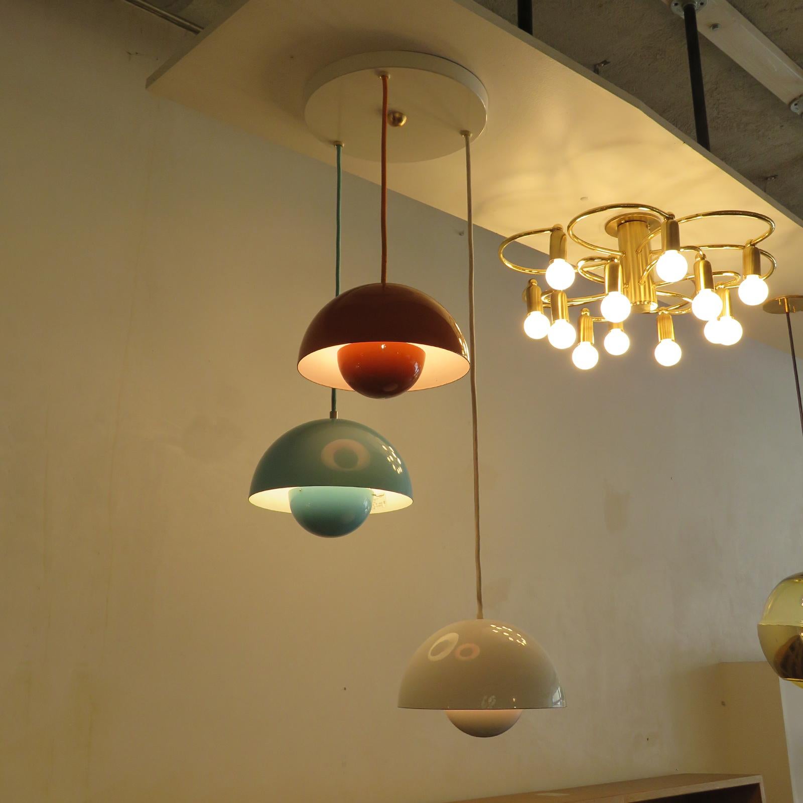 Metal Flower Pots by Verner Panton for Louis Poulsen, 1970 For Sale