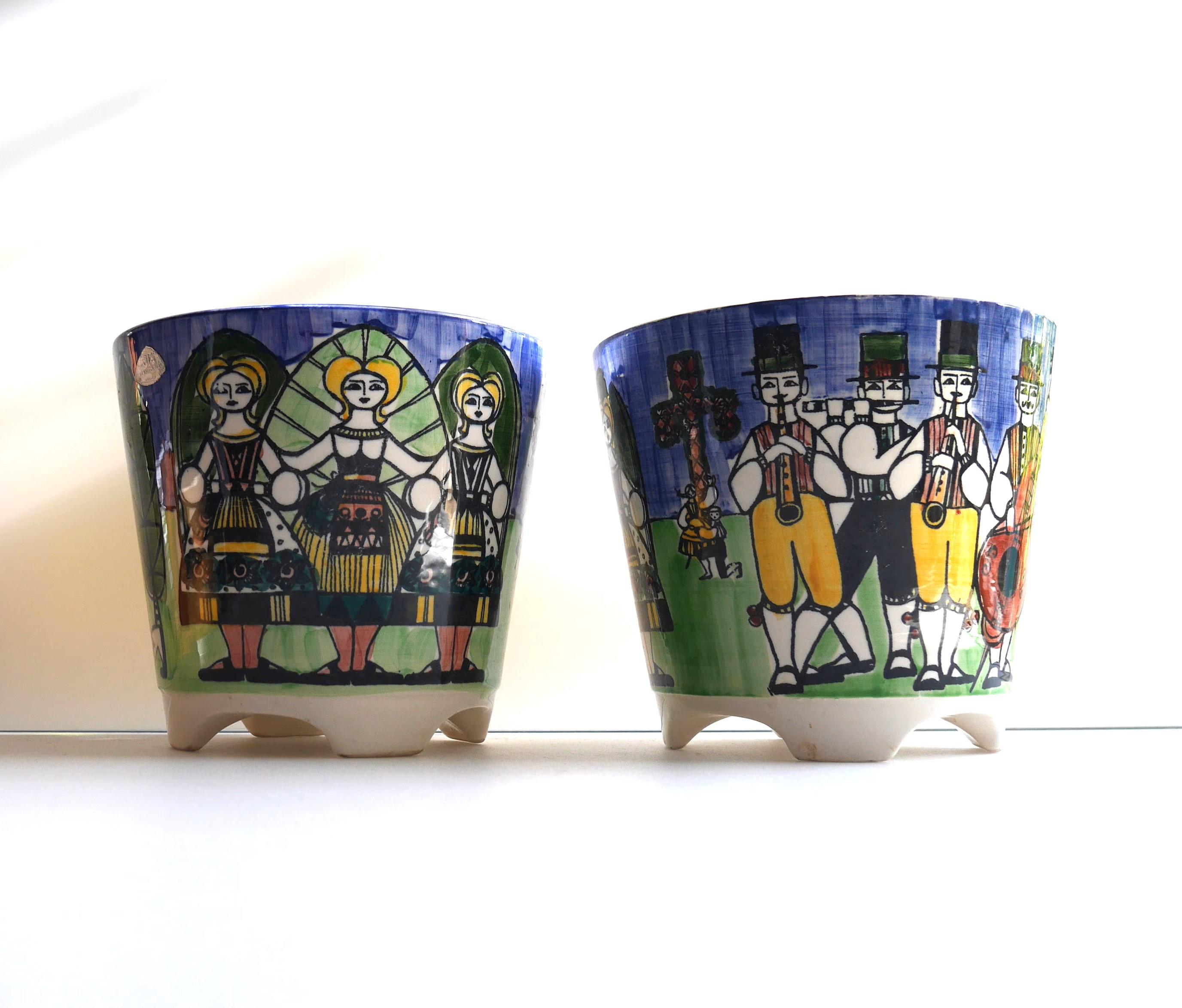 Mid-Century Modern Flower pots or planters by Anita Nylund for Jie, Sweden For Sale