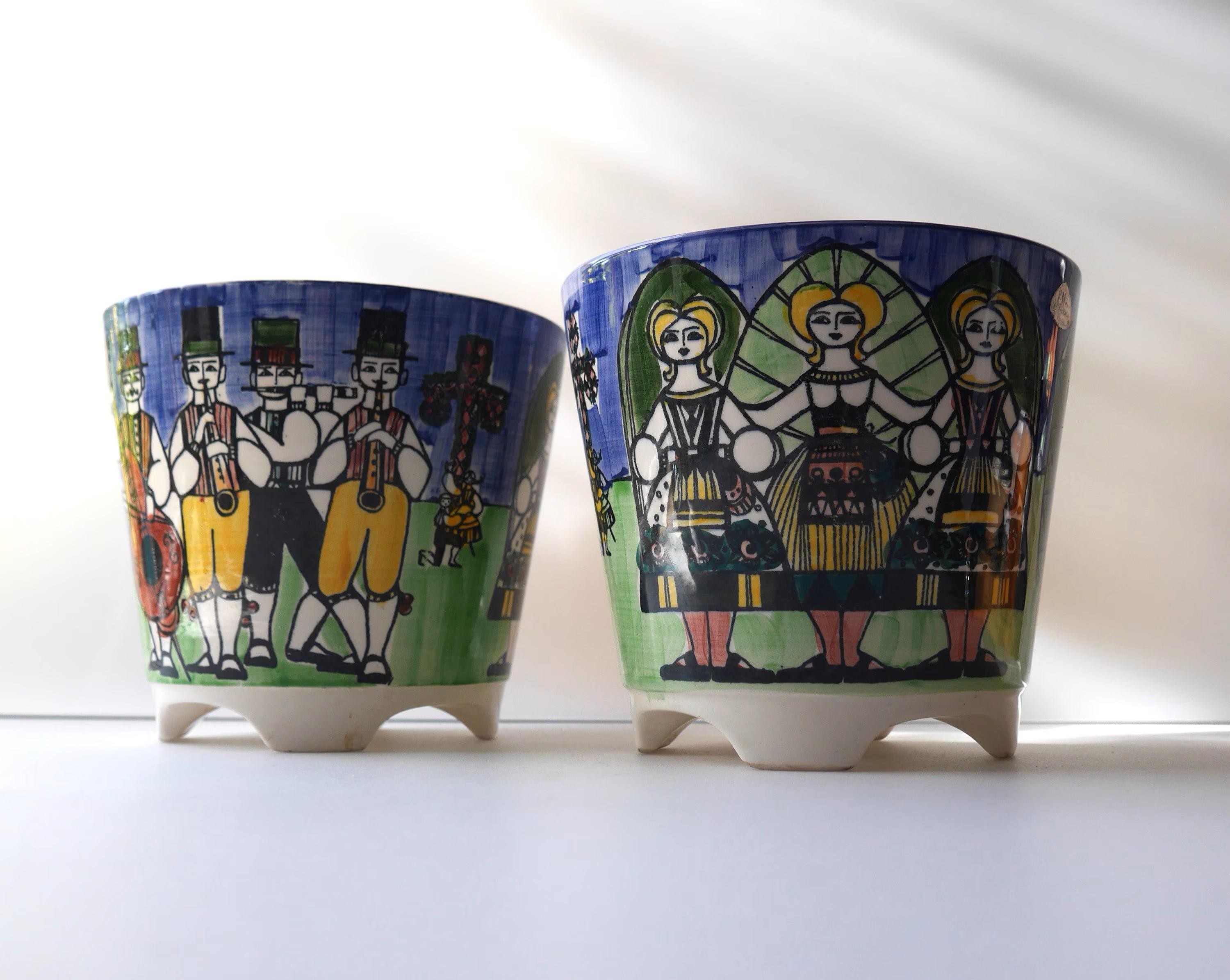 Mid-20th Century Flower pots or planters by Anita Nylund for Jie, Sweden For Sale