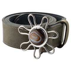 Used Flower Power Belt Buckle