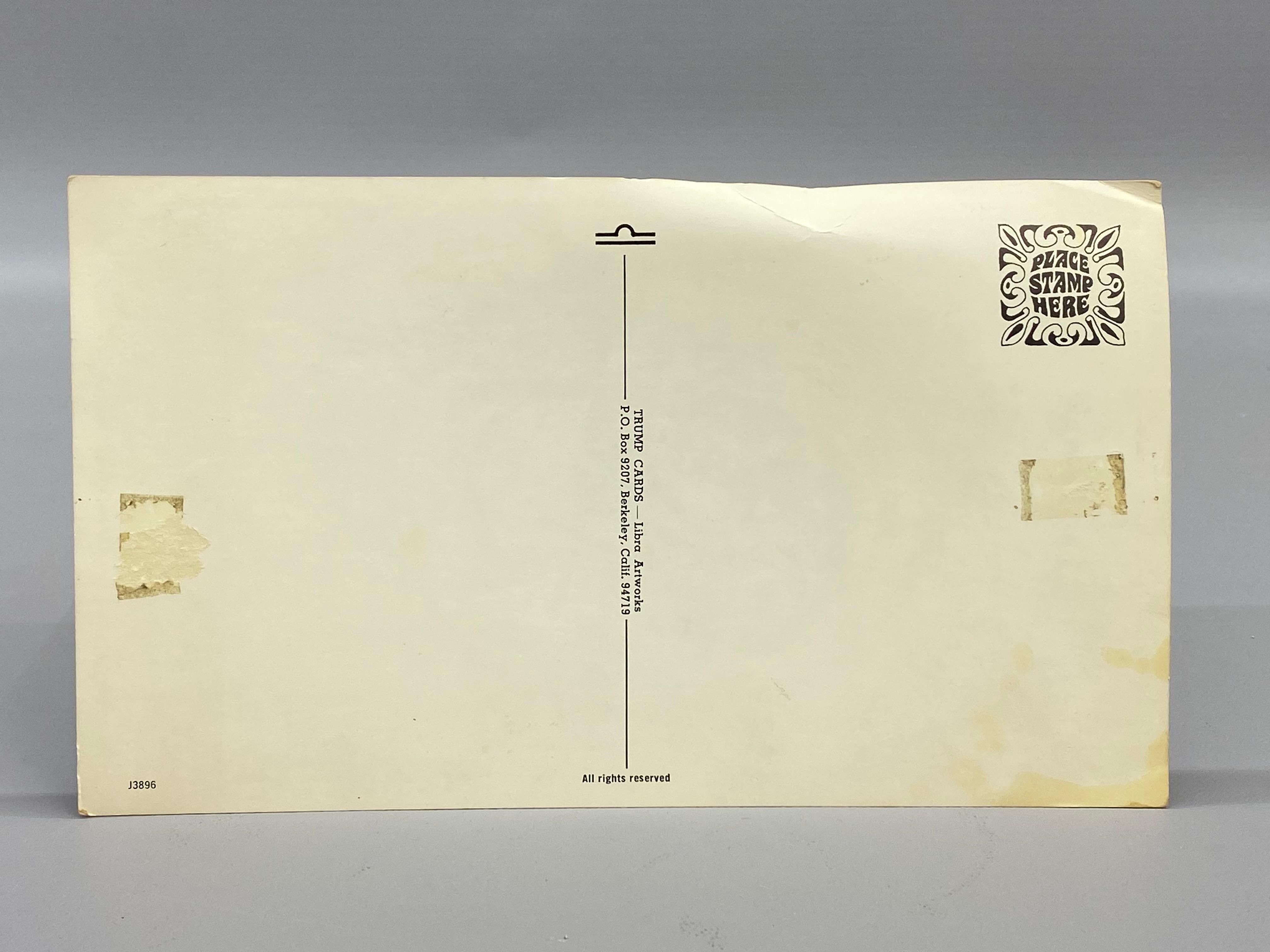 Flower Power Era Zig Zag Cigarette Rolling Papers Oversized Postcard For Sale 4