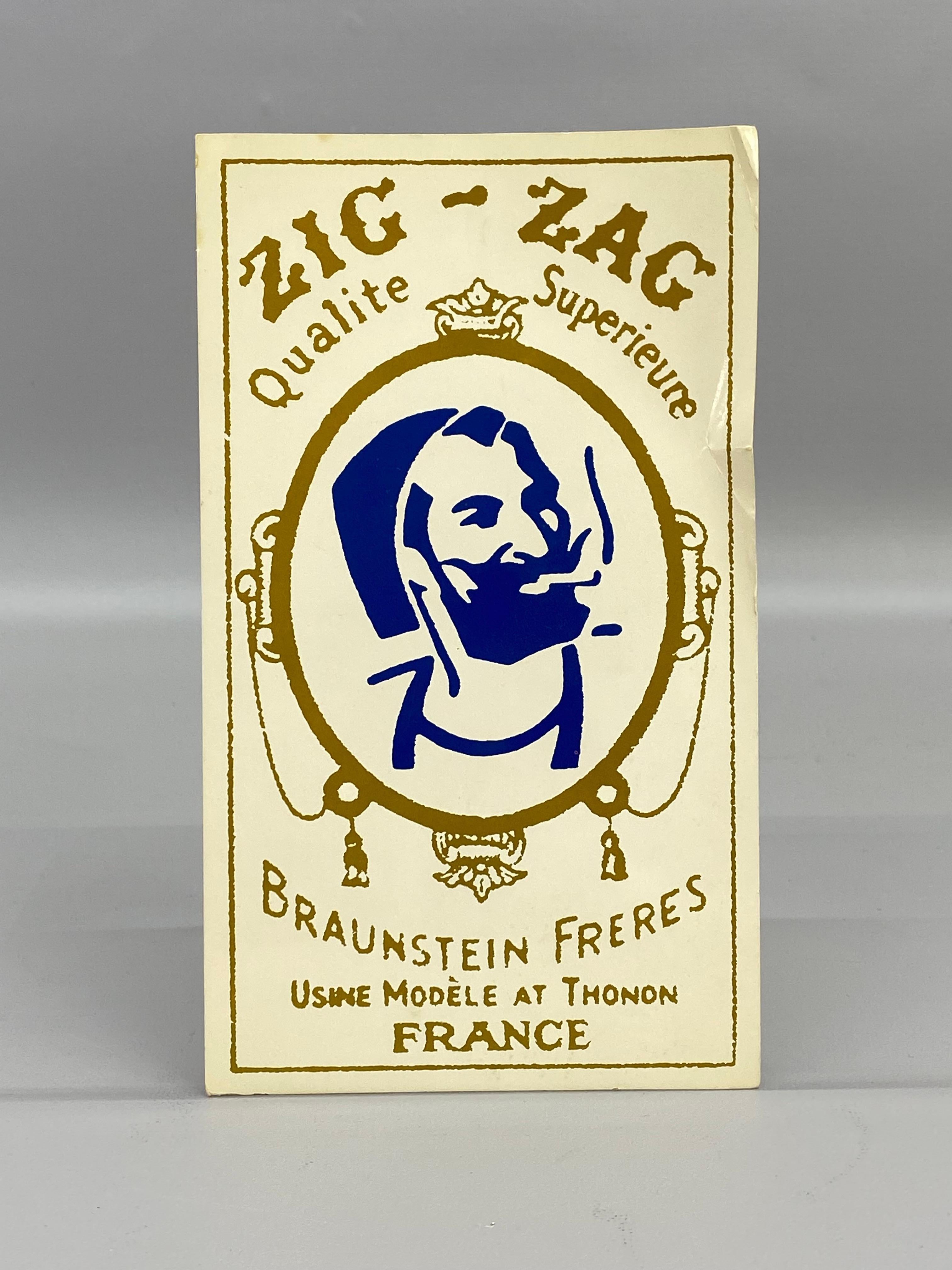 Flower Power Era Zig Zag cigarette rolling papers oversized postcard. Made by Libra Artworks, Berkeley, California. Circa 1960-70. Picked up in Haight- Ashbury in the late 1960s by a Folkie from the Northeast who moved out west to experience the