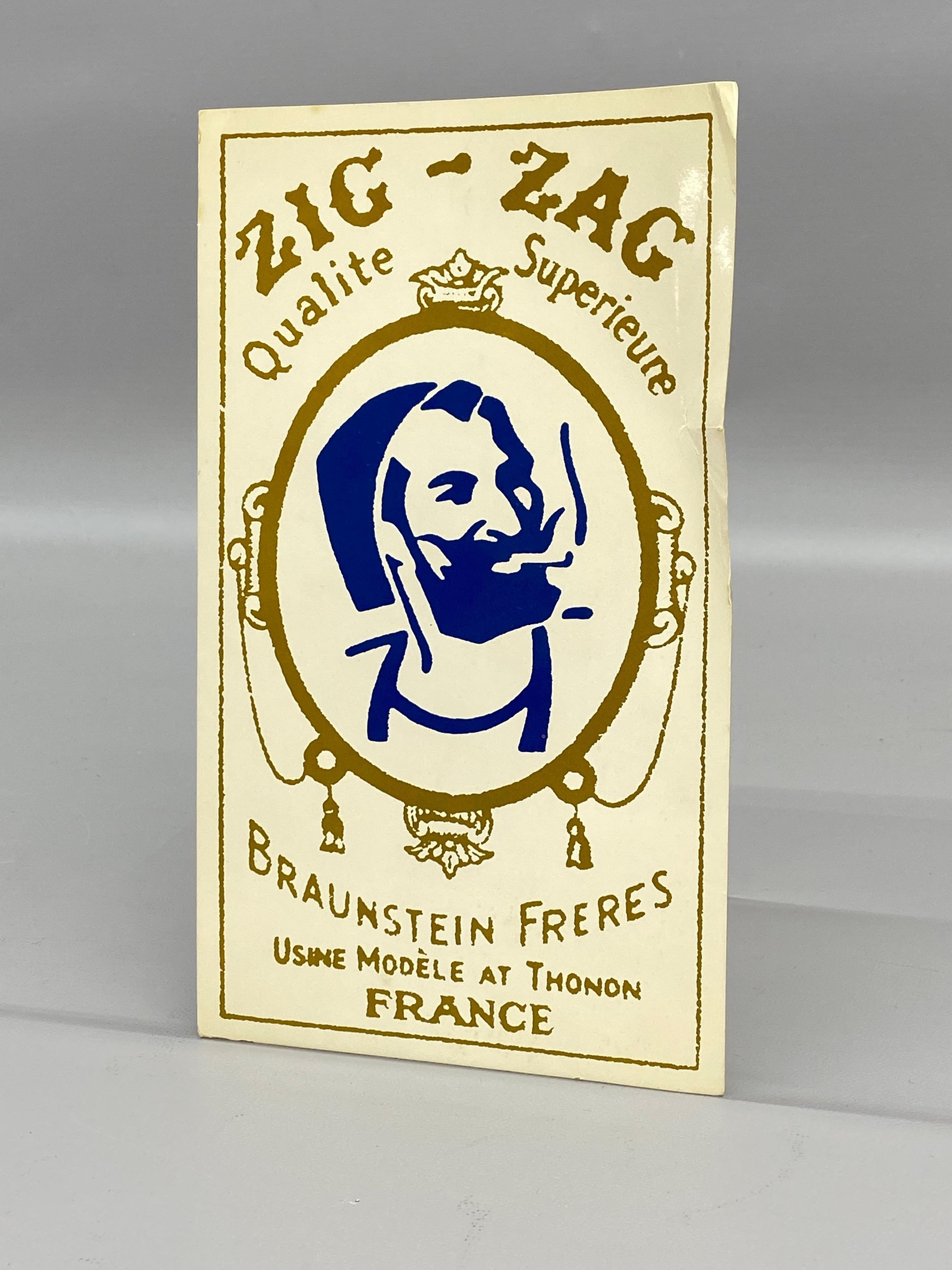 American Flower Power Era Zig Zag Cigarette Rolling Papers Oversized Postcard For Sale