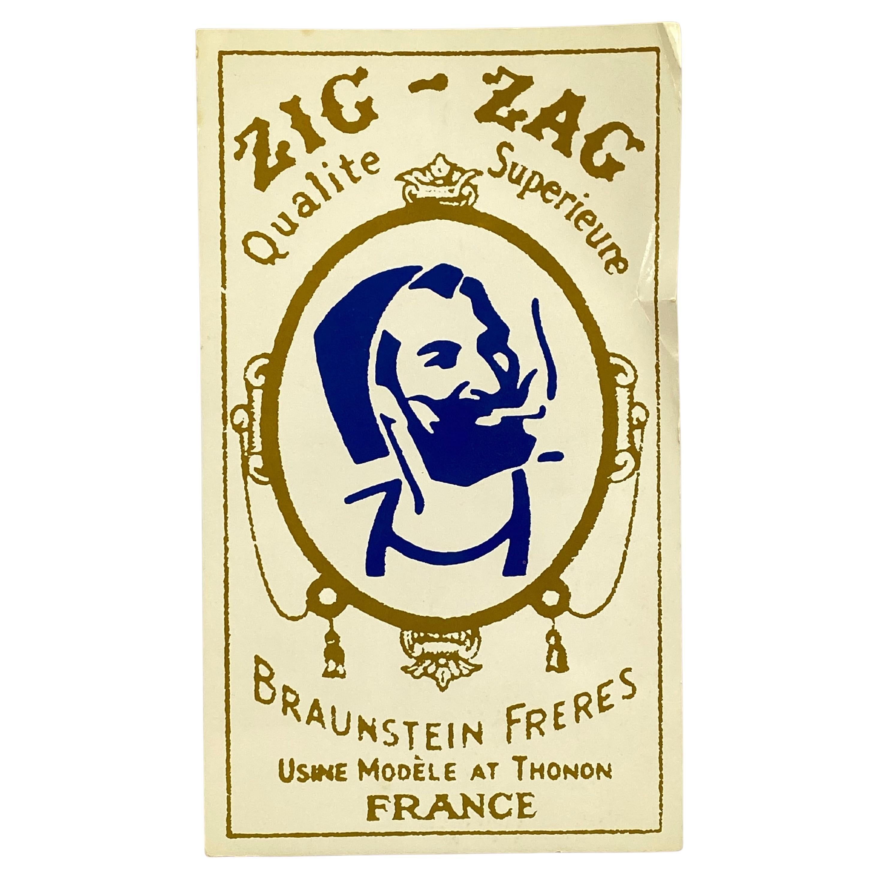 Flower Power Era Zig Zag Cigarette Rolling Papers Oversized Postcard