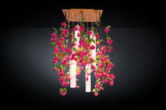 Flower Power Fuchsia Cascade Square Chandelier, Fuchsia Color, Venice, Italy
