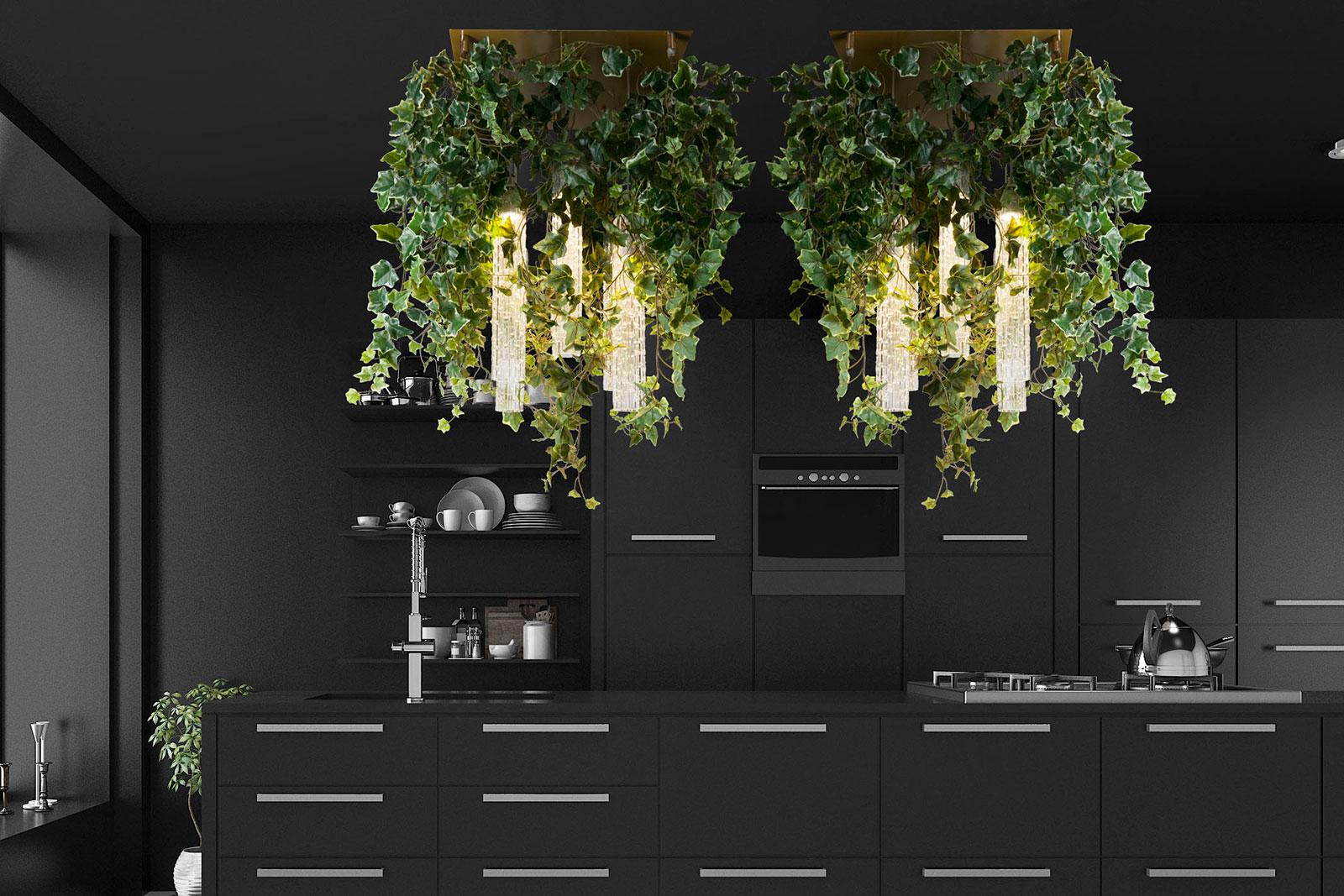 Modern Flower Power Ivy Chandelier, cm h 80 65x65, Italy For Sale