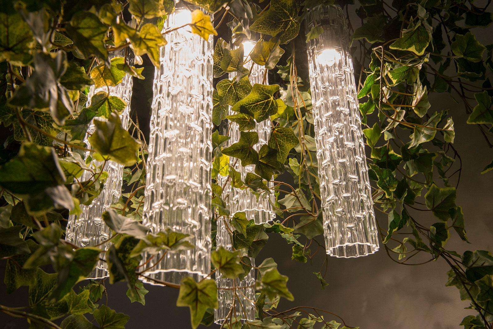 Hand-Crafted Flower Power Ivy Chandelier, cm h 80 65x65, Italy For Sale