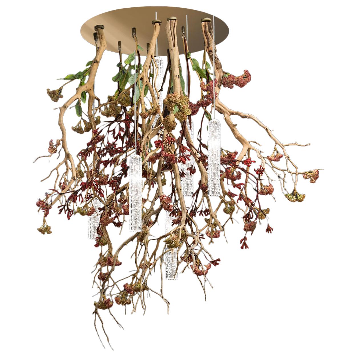Flower Power Manzanita-Kronleuchter mit Blumenmotiv, Italien im Angebot