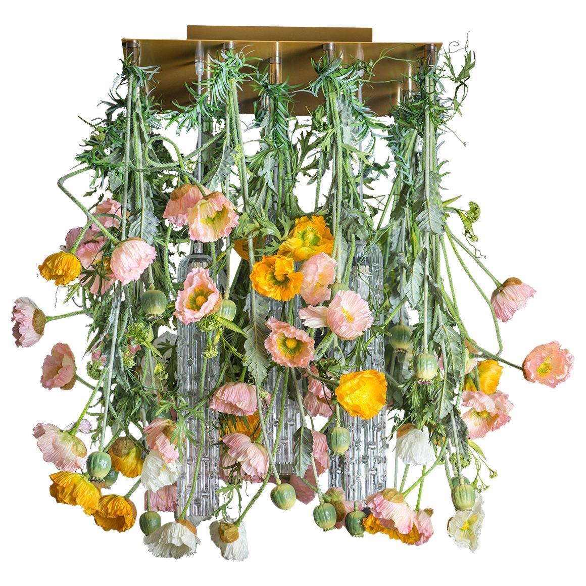 Blumen- Power Poppy-Kronleuchter, Italien im Angebot