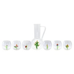 Flower Power Set of 6 Glasses and Jug by Casarialto