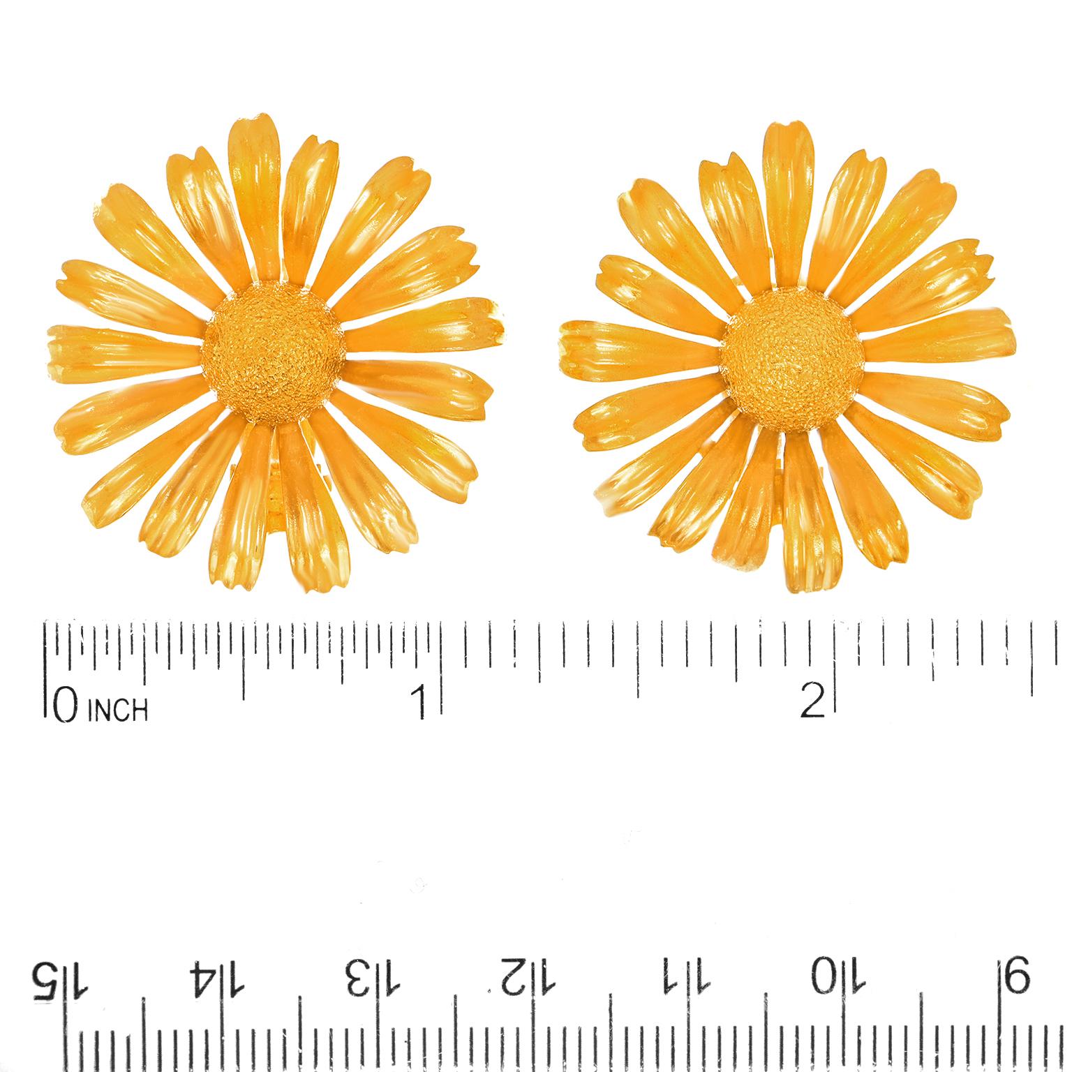 Flower Power Sixties Earrings For Sale 2