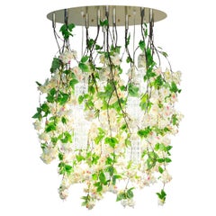 Flower Power White Cascade Round Large Ceiling Lamp