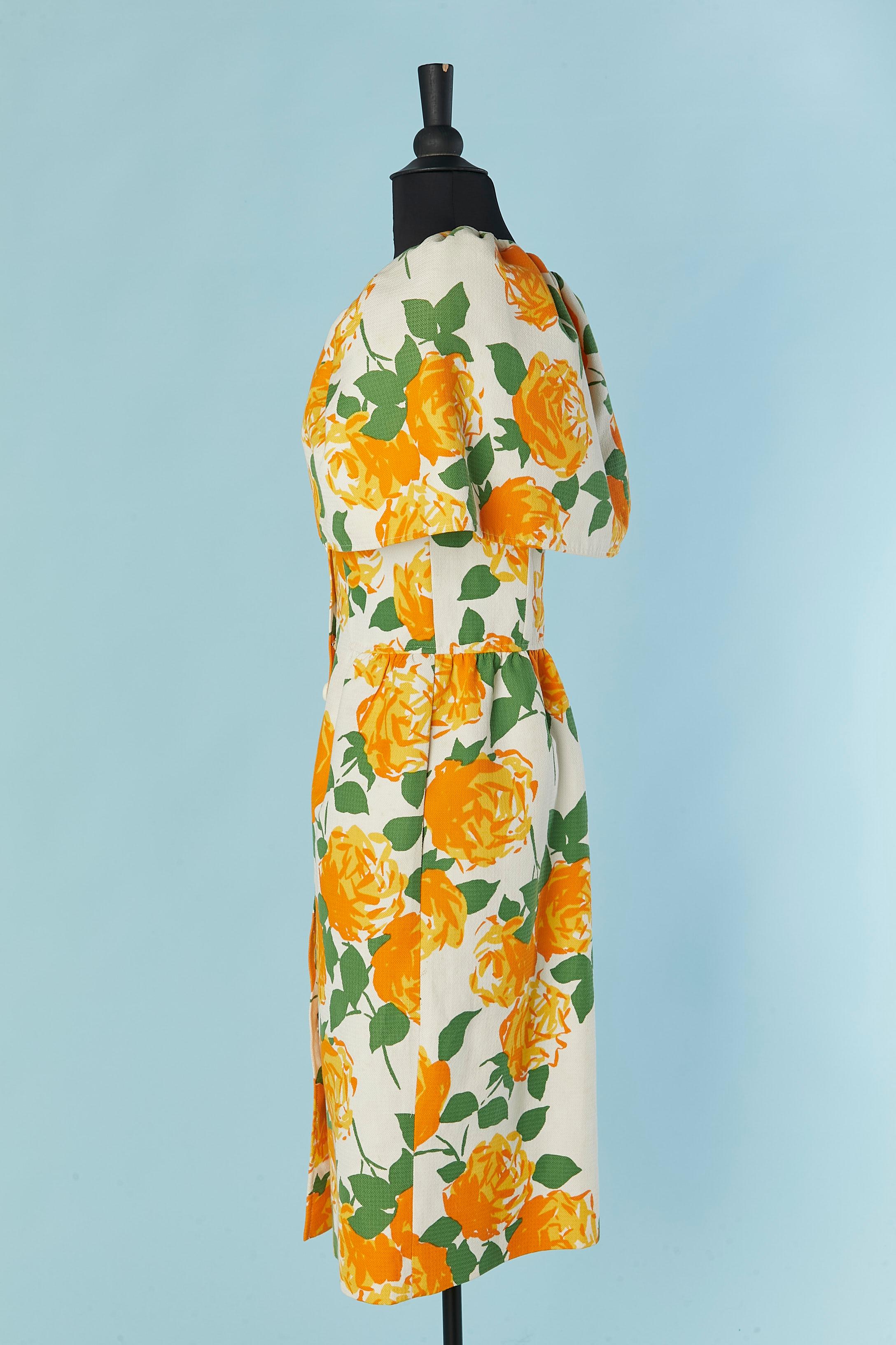 Women's Flower print dress OSCAR DE LA RENTA For Sale