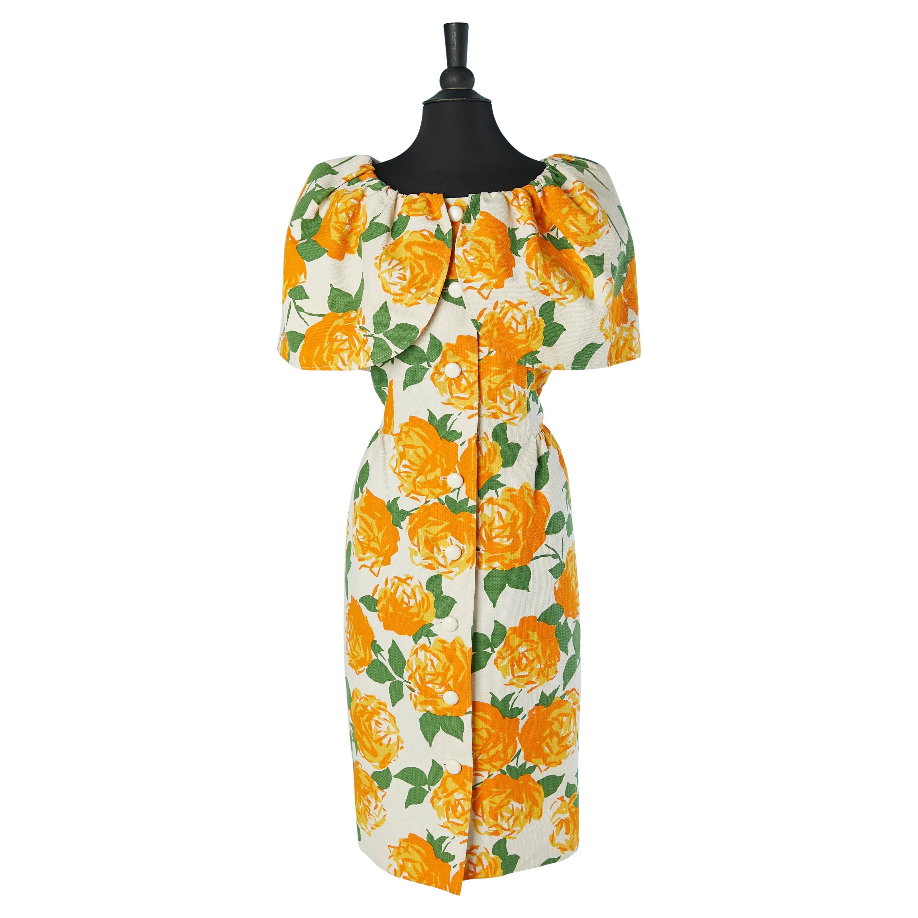 Flower print dress OSCAR DE LA RENTA For Sale