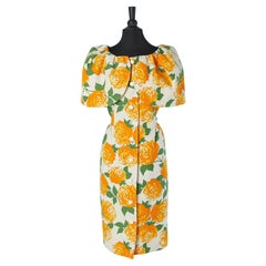 Vintage Flower print dress OSCAR DE LA RENTA