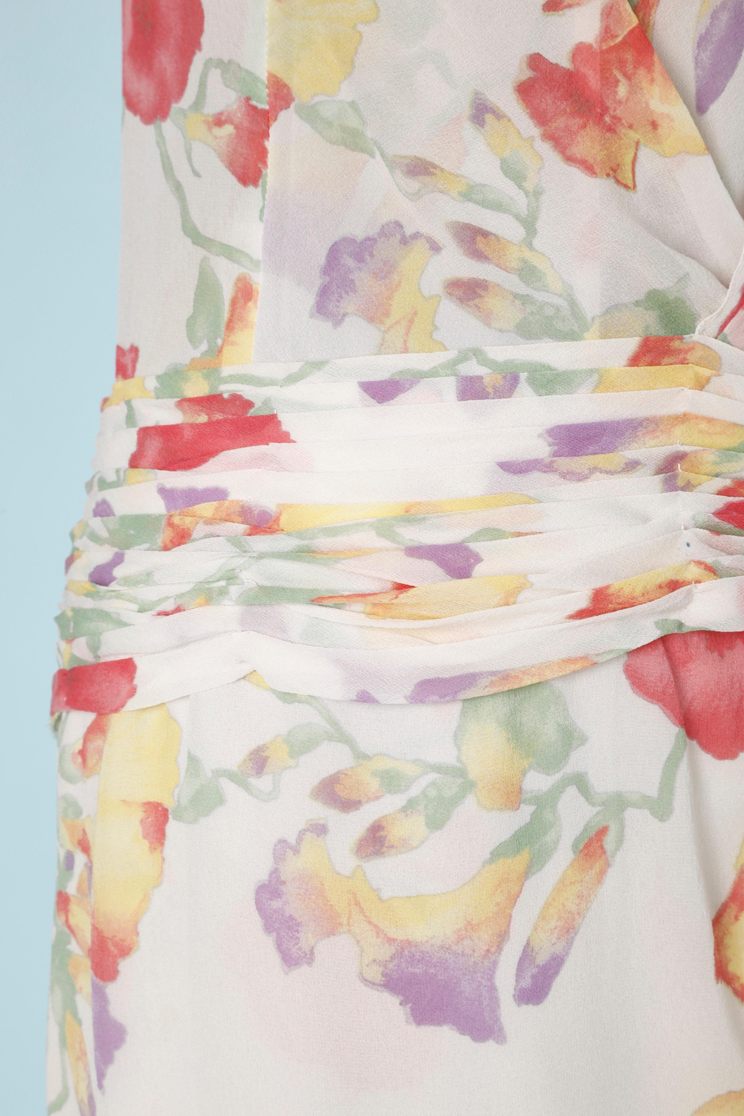De las mujeres Vestido de gasa estampado de flores Chanel Boutique en venta