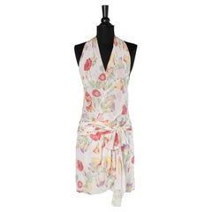 CHANEL Lace Floral Sleeveless Dress Women Size 38 Flower COCO White From  Japan