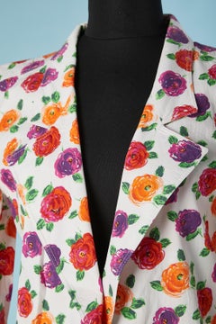 Chaqueta de algodón con estampado de flores Emanuel Ungaro Parallèle