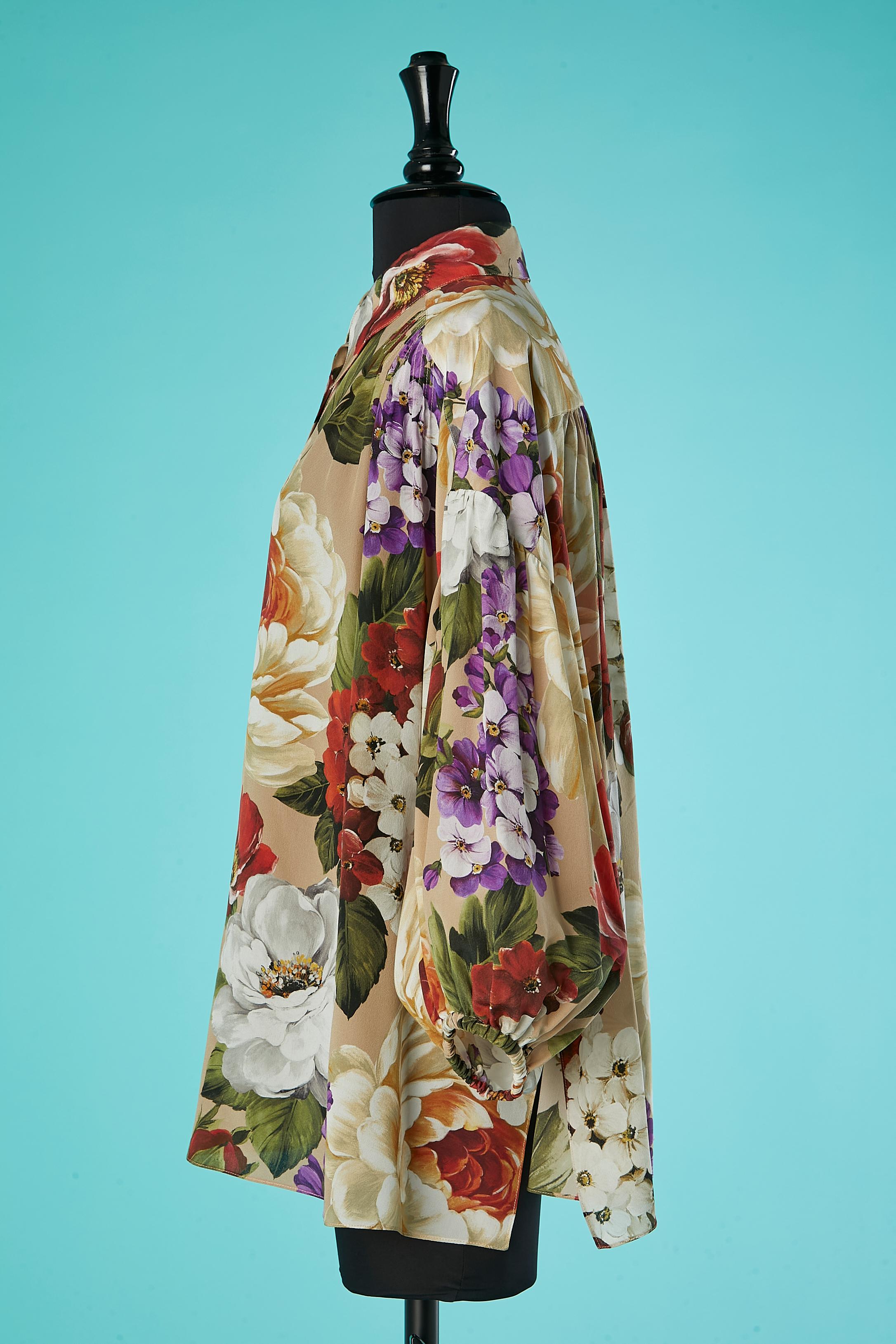 Flower printed silk shirt Dolce & Gabbana  1