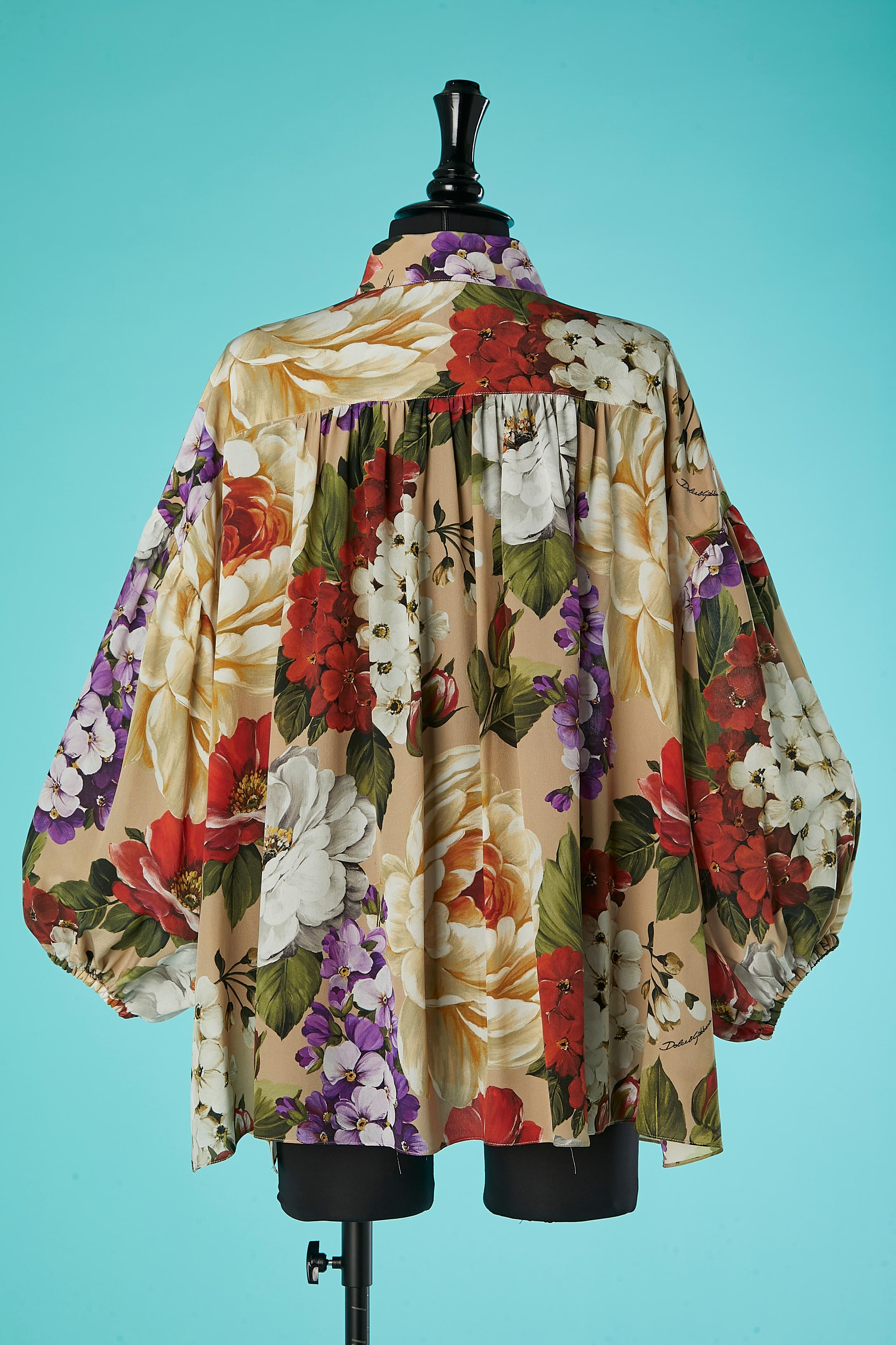 Flower printed silk shirt Dolce & Gabbana  2