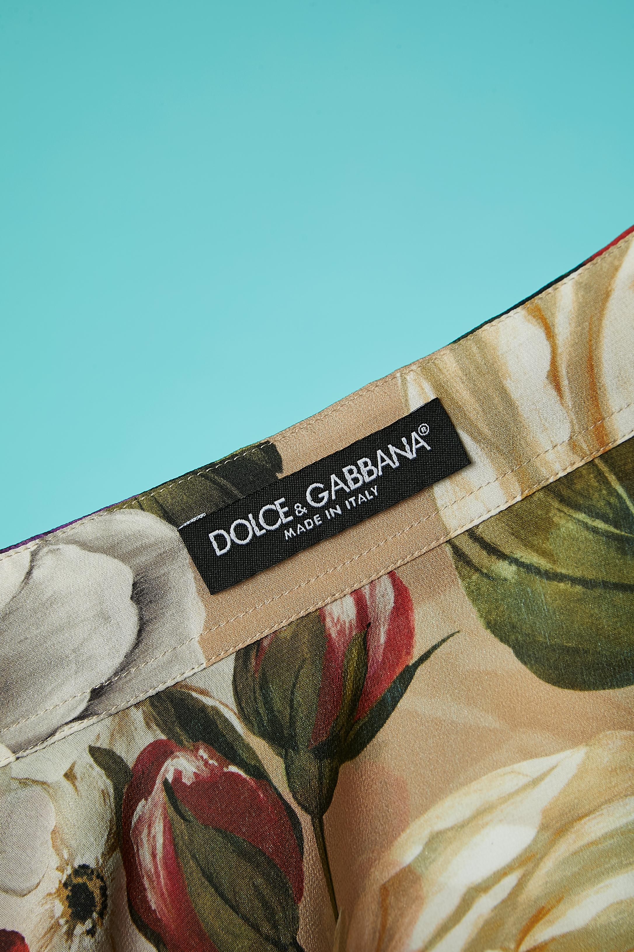 Flower printed silk shirt Dolce & Gabbana  4