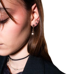 Flower Rain Earrings, pink sapphires and 14K rose gold