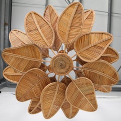 "Flower" rattan chandelier