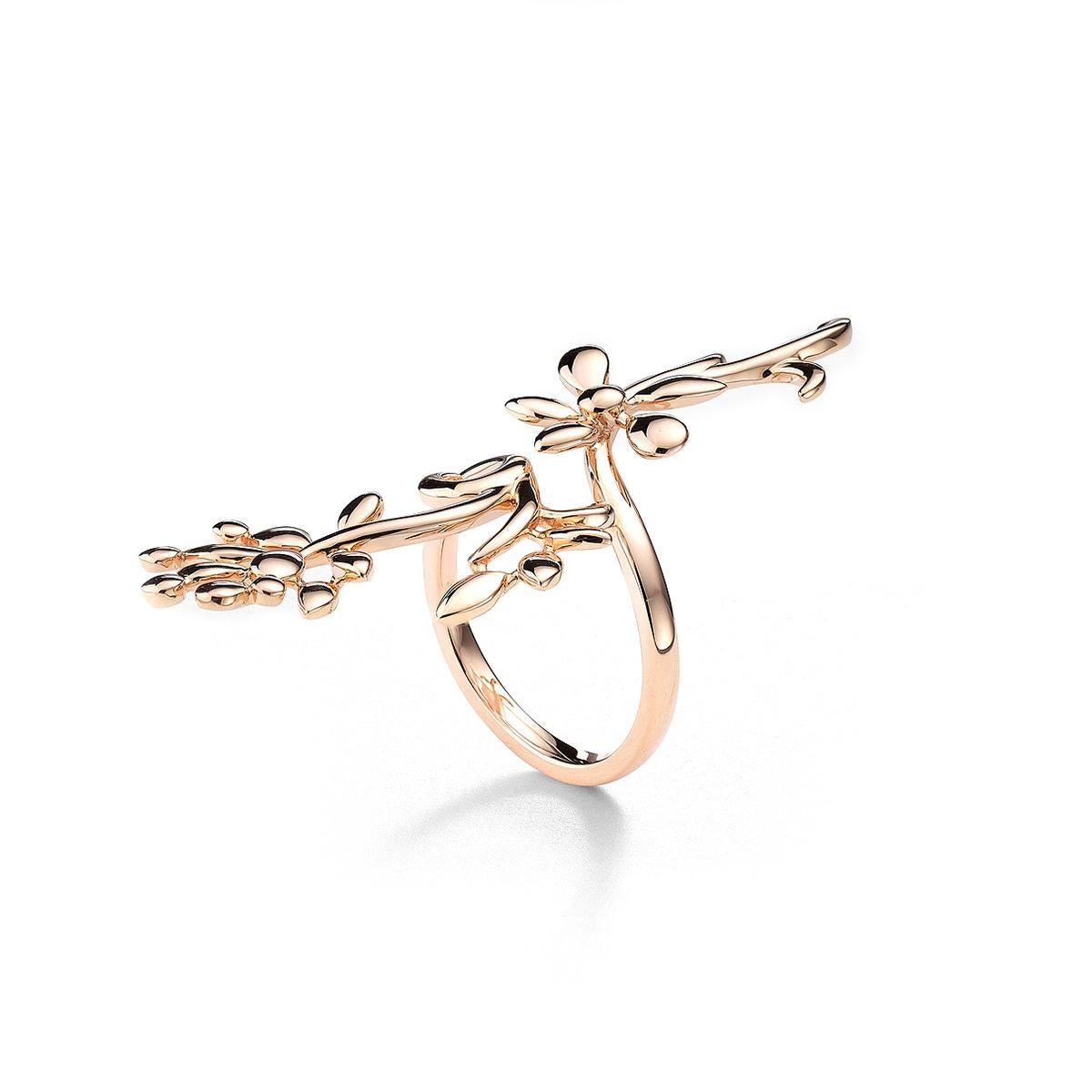 Flower ring in 18kt pink gold  Size 54  
