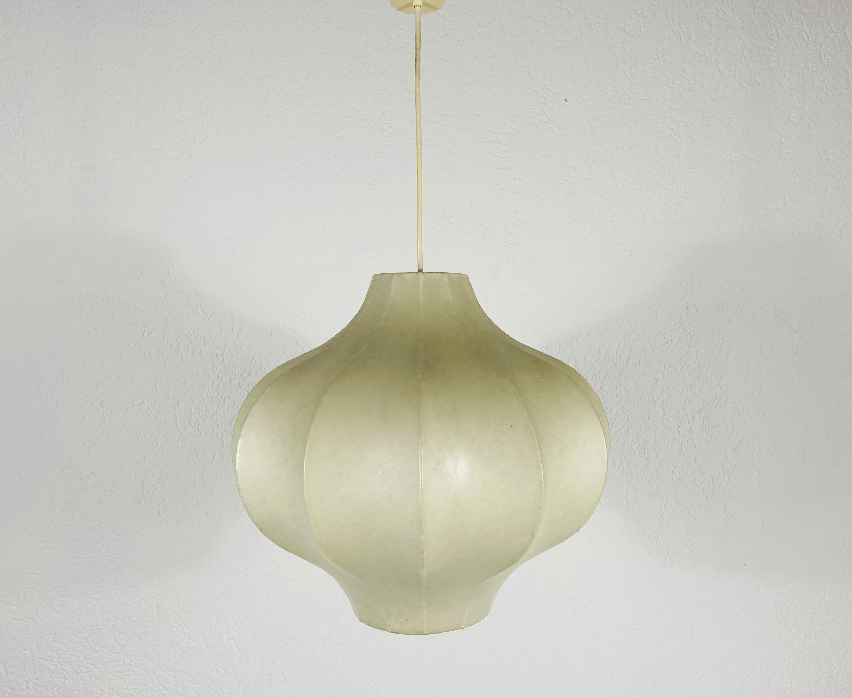 Mid-20th Century Flower Shape Mid-Century Modern Cocoon Pendant Light, 1960s, Italy